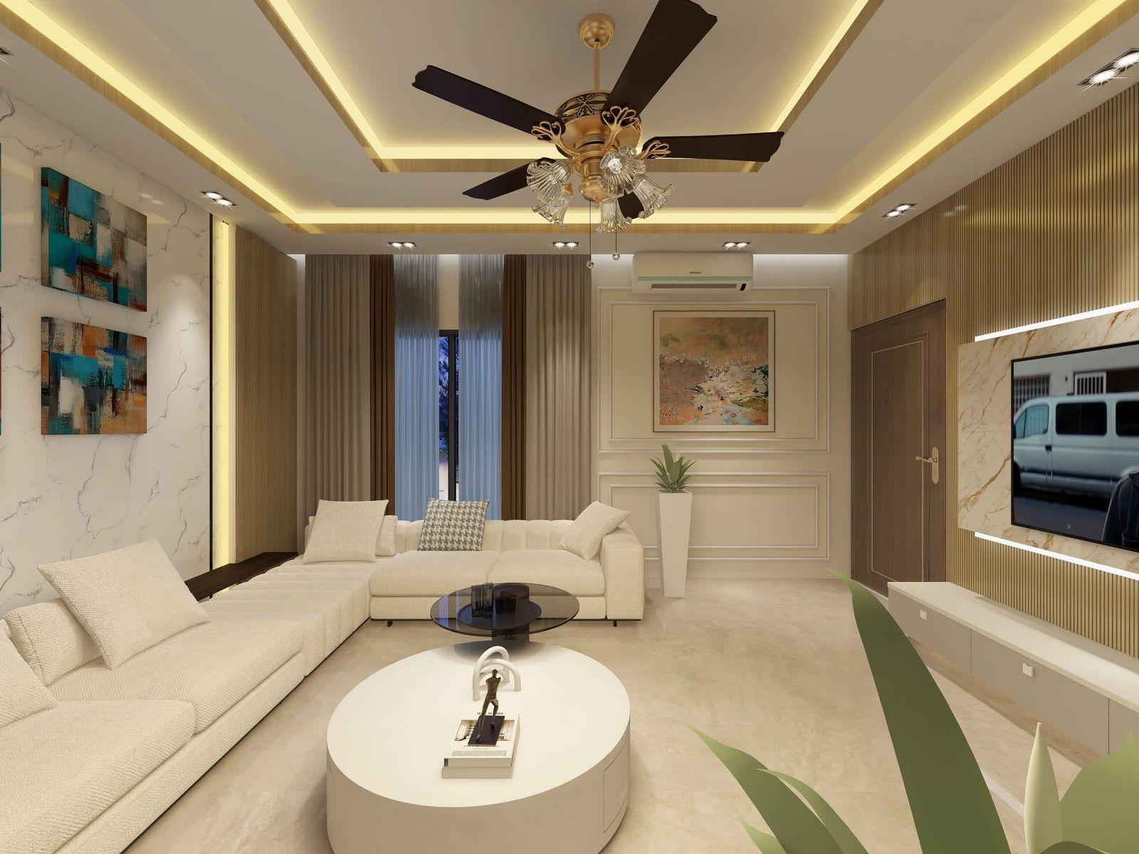 Interior work 1650 sqft area G+2 floor interior architecture design in Lucknow 2026